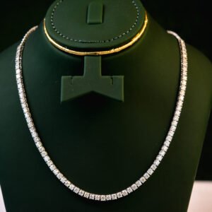 Real diamond tennis necklace