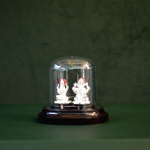 Silver-ganesh-laxmi-statue
